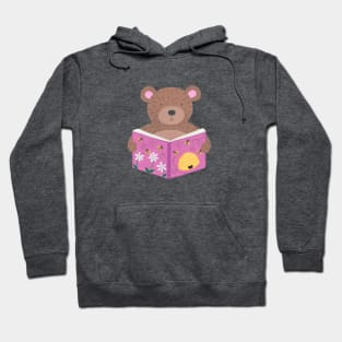 Animals with books part 4 - Bear reading bee book Hoodie